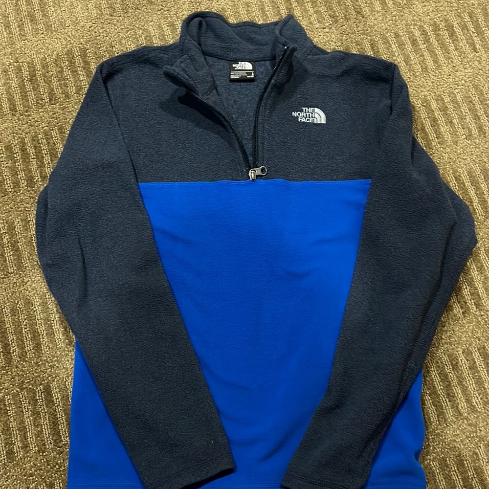 The North Face 1/4 Zip Boys Large Blue Fleece - Barely Worn